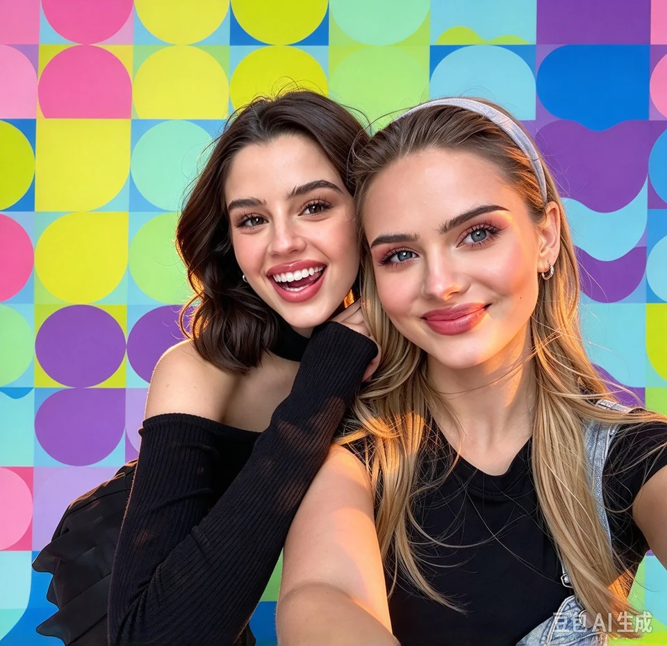 Two people smiling together, illustrating a shared moment